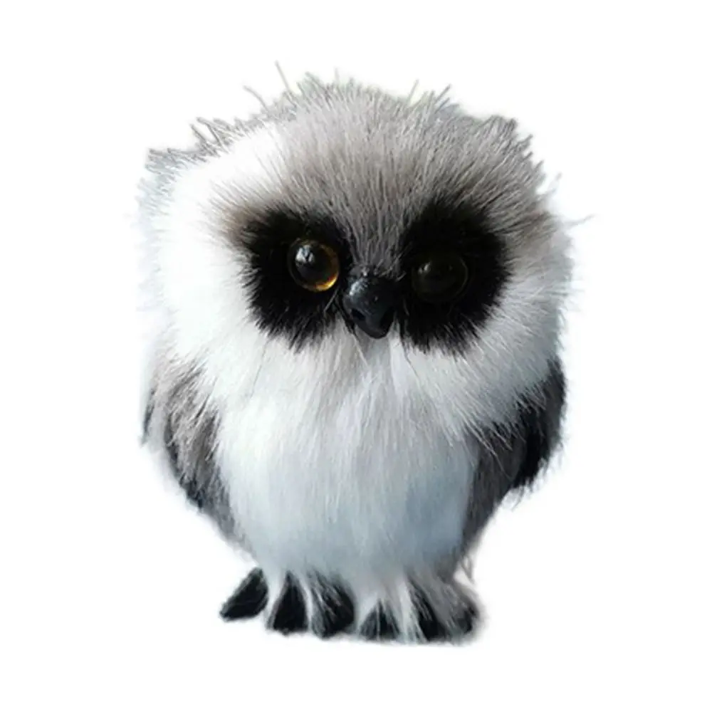 

Искусственная сова из пены, белая и серая