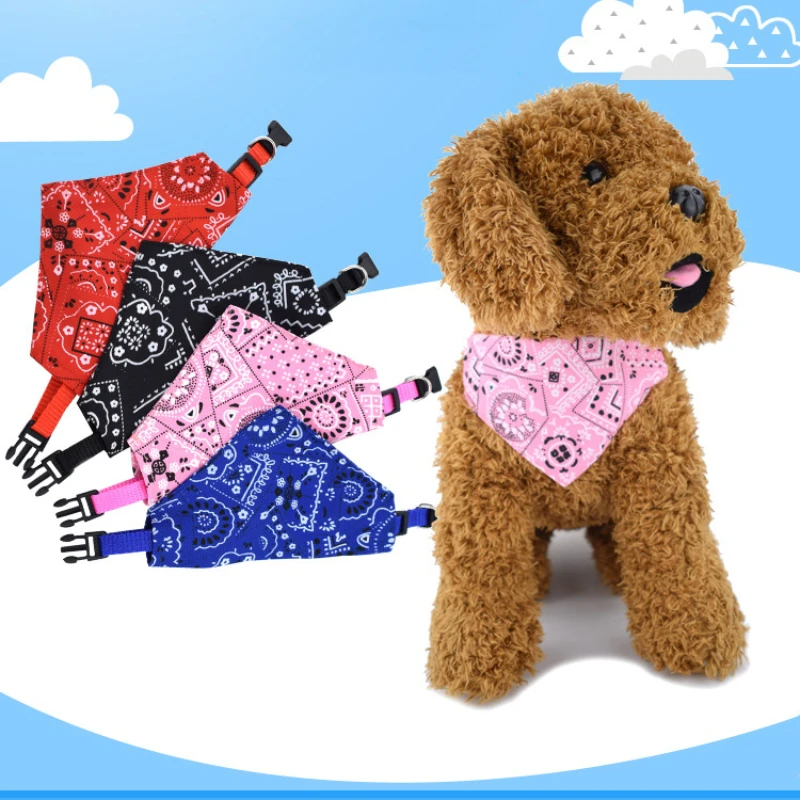 

Adjustable Pet Dog Triangular Bandage Puppy Cat Scarf Bandana Collar Bibs Cat Neck Decor Dogs Cats Pets Accessories Dog Scarf