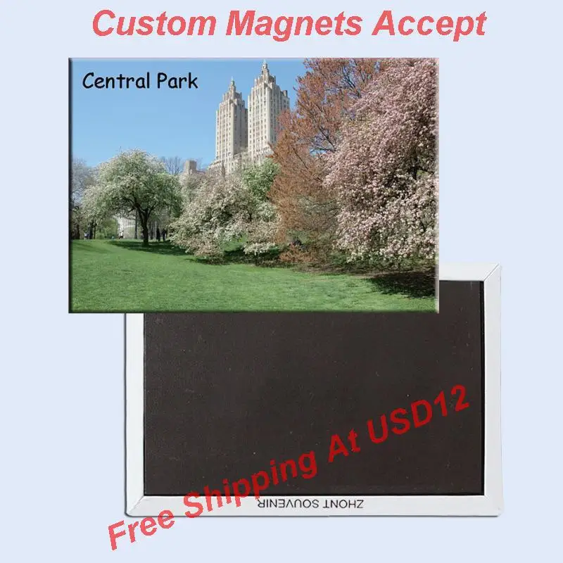 

USA Travel Magnets Gifts 6 optional pictures, NY Central Park Picture Customized Fridge Magnet 20001-20006