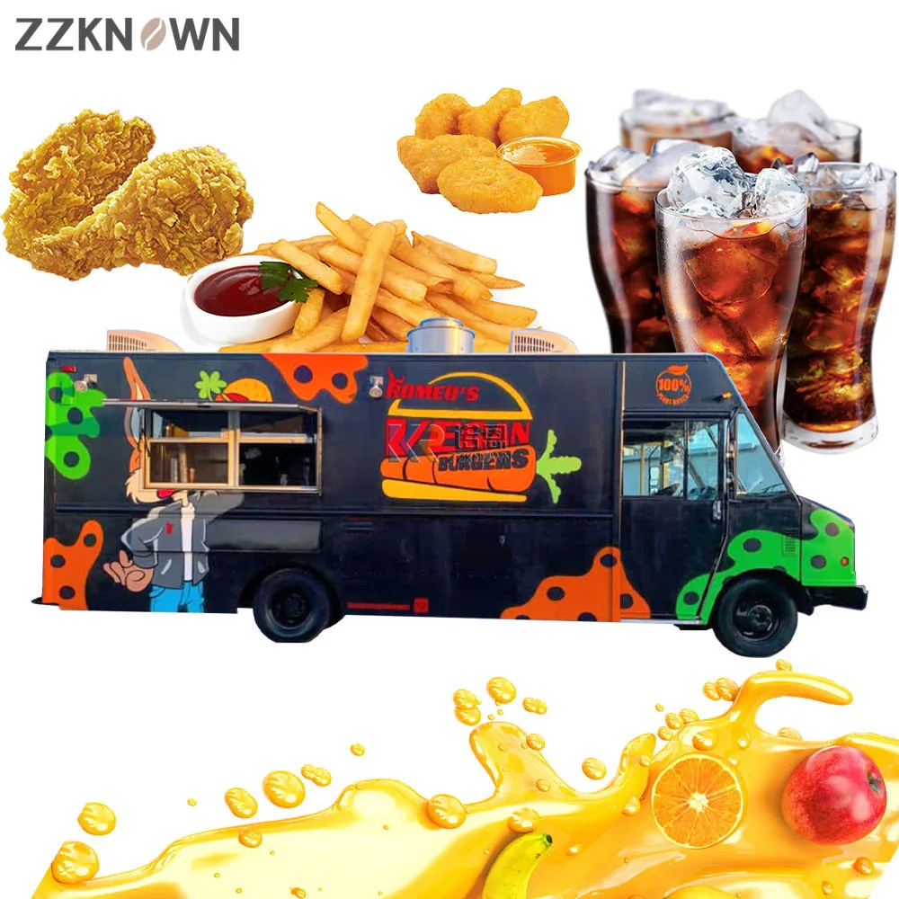 

Popular Street Outdoor Fast Food Carts Crepe Food truck with Snack Mobile Kitchen Cooking Equipments Price