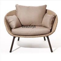 lbx light luxury leisure rattan sofa and tea table combination household rattan chair three piece courtyard