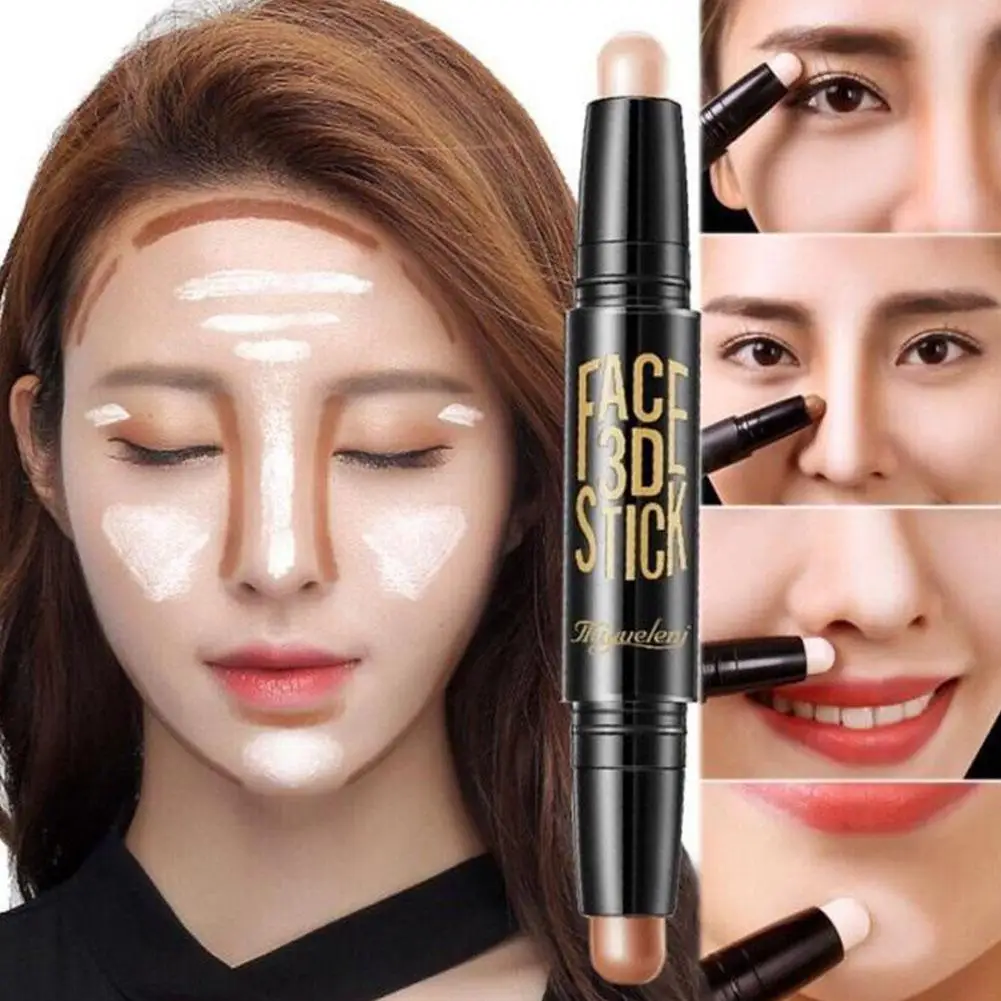 MayCreate Face Makeup Concealer Pen Multi Effect Double Head 3D Bronzer