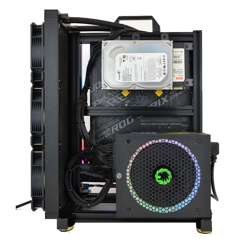 

MOD Water Cooling Gamer Cabinet,ITX MATX Open PC Case Frame Rack DIY Creative ATX Air/Water Cooler DIY Desktop Gaming Gabinete