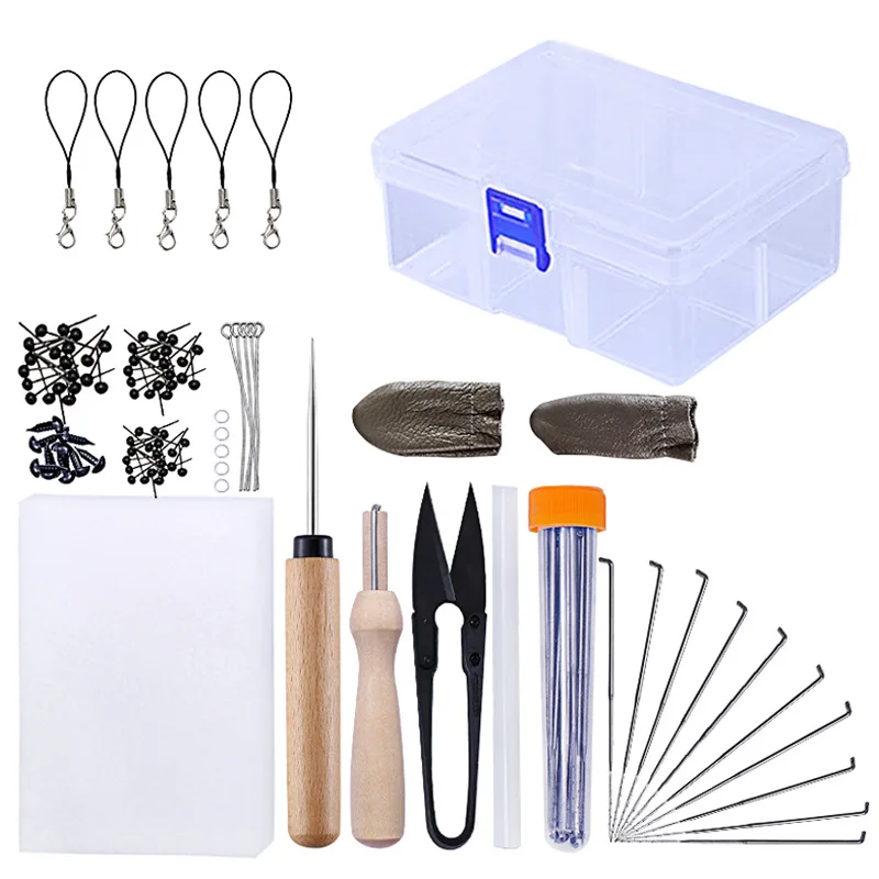 

14-54Pcs/set DIY Felting Tools Felt Kit with Needle Craft Kit Scissor Awl Wool Felting Accessories Tools Felting Craft Handmad