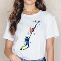 2022 watercolor scuba diving lover printed sports art tee shirt femme cute summer tops woman clothes ropa mujer custom tshirt