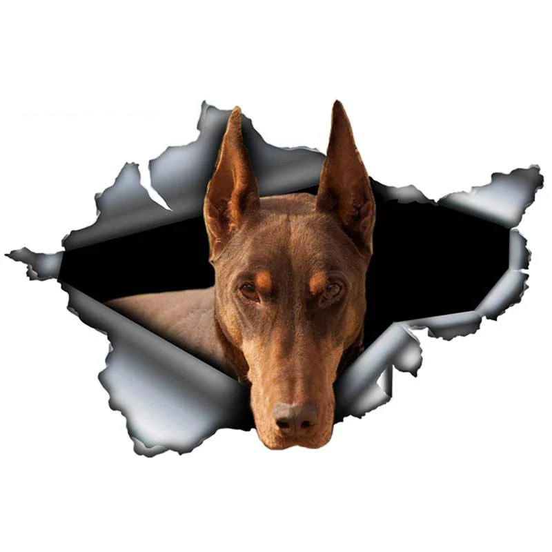 N468 # Red Dobbie стикер на машину с собакой, водонепроницаемая виниловая наклейка, автомобильные аксессуары, наклейка для самостоятельного стайлинга