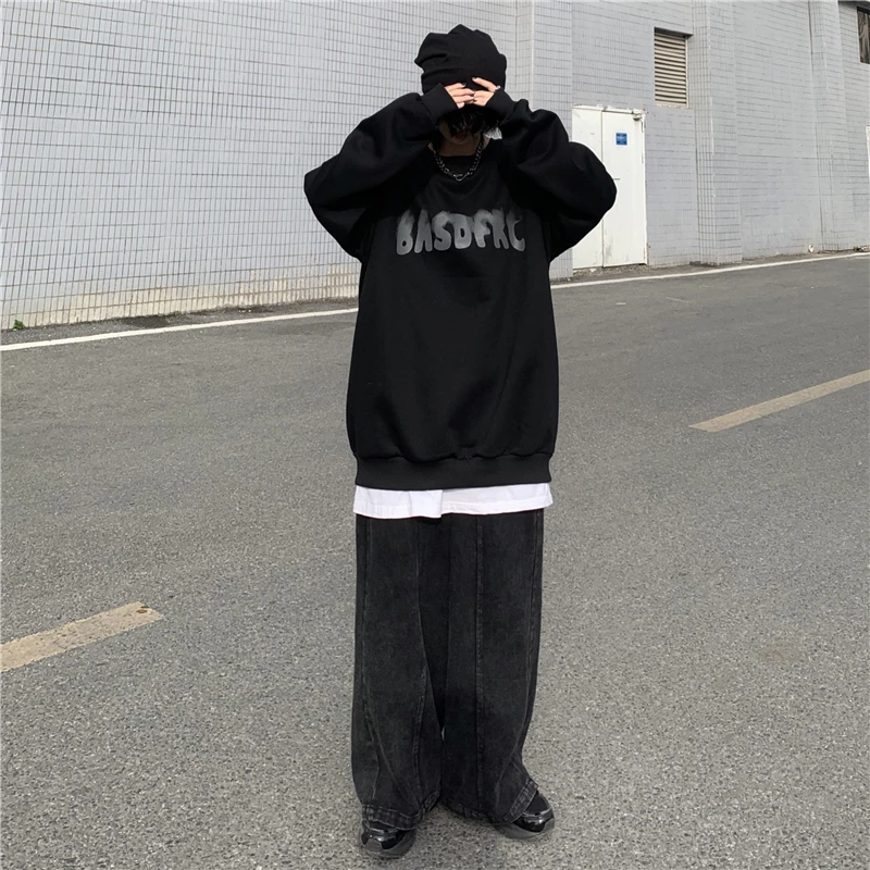 Футболки мужские с длинным рукавом и круглым вырезом модные зимние бархатным