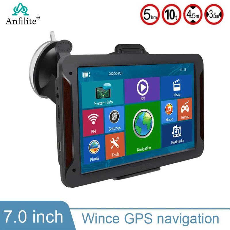 

7 Inch Car Gps Navigation 256M+8GB Sat Nav latest Free Map Navitel Russia full Europe spain with GPS navigation sunshade