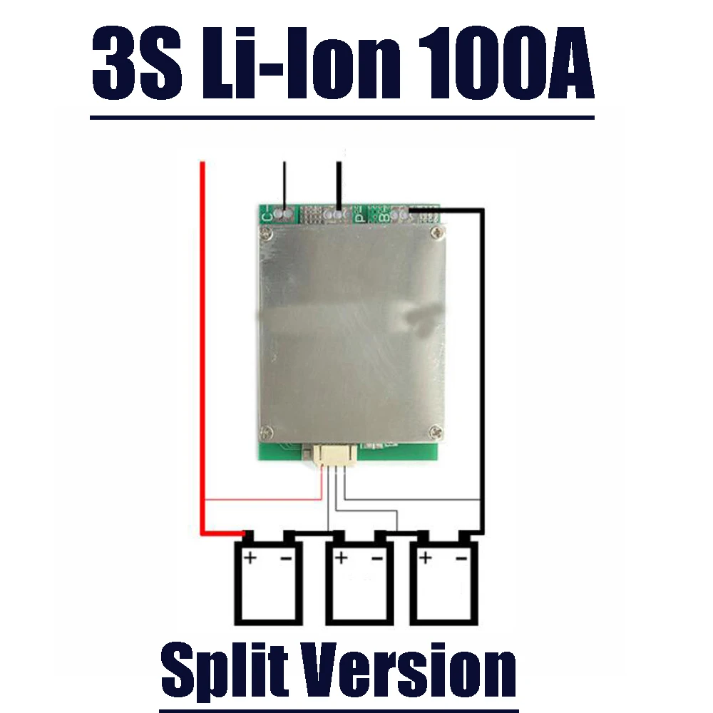 

Литий-ионный аккумулятор BMS 3S 4S 12В 100A LiFePo4