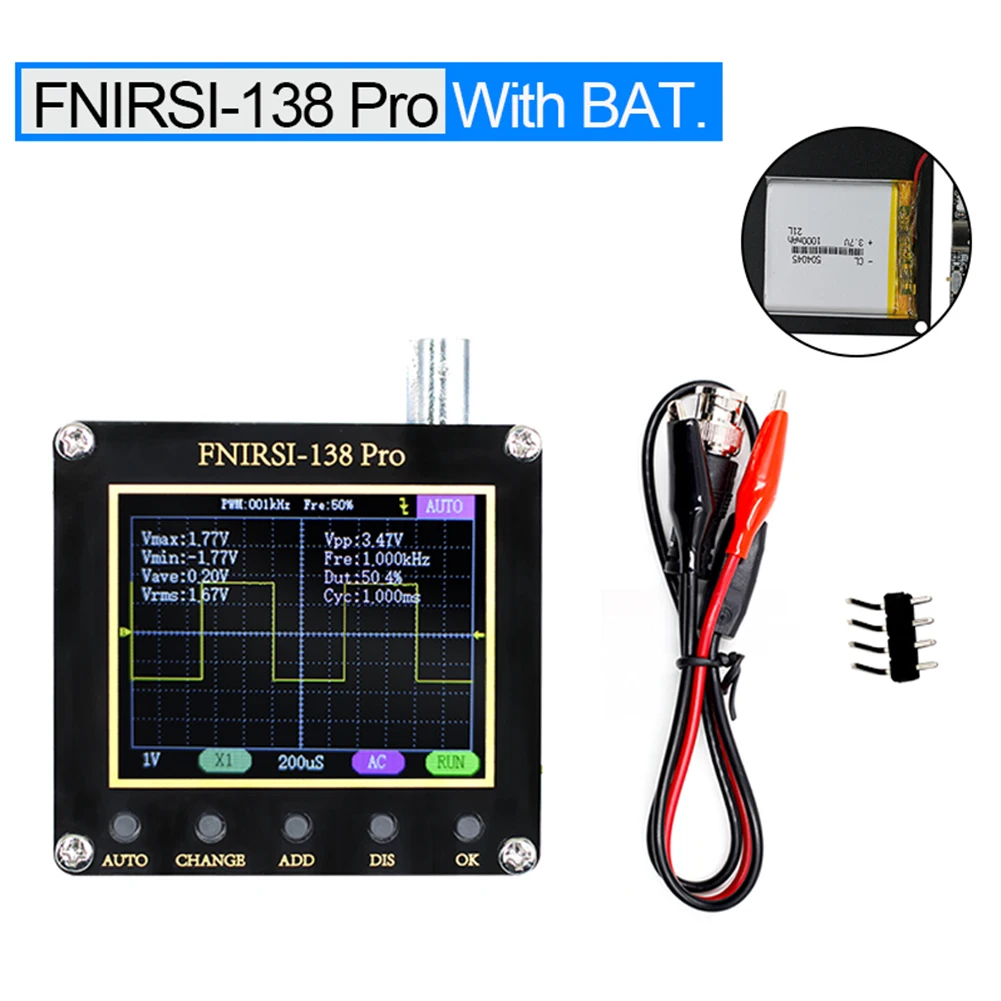 Ручной цифровой осциллограф FNIRSI 138pro регулировка PWM обновление прошивки с 3