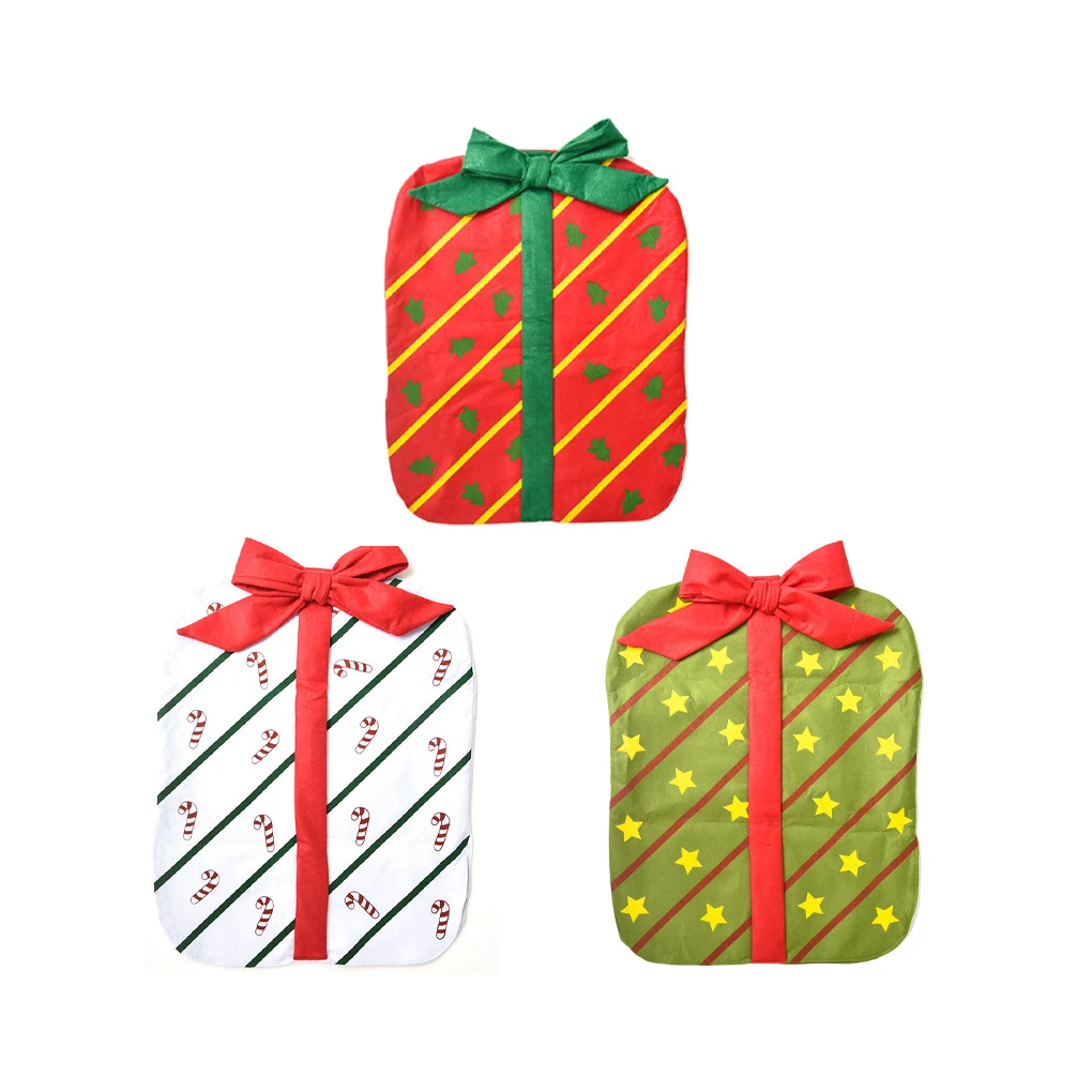 

Подарочный мешок, Рождественский чехол на стул с бантом, противоскользящая Противоударная мебель, домашний декор, чехол для столовой, белый