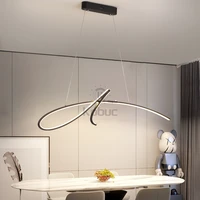 kobuc post modern irregular led chandelier light aluminum ceiling hanging lamp dining room restaurant suspension pendant light