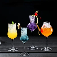 integrated tasting cup special drink cup xinhaoyuan lead free crystal glass dessert wine glass artificial blowing goblet