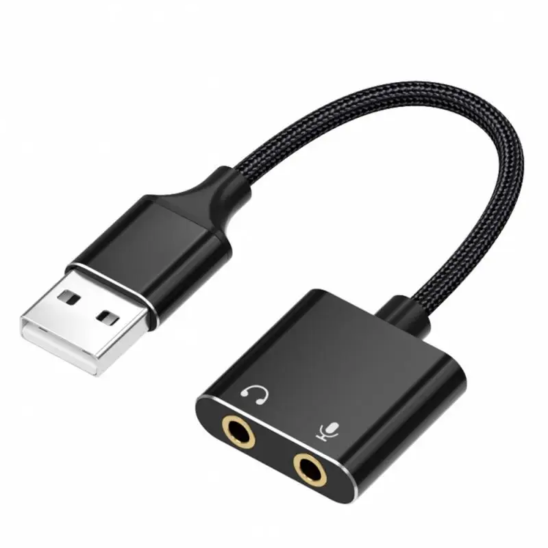 

Внешняя звуковая карта USB, адаптер, стерео микрофон, динамик, гарнитура, аудио, разъем USB 3,5 мм, аудио кабель, Бесплатный диск для ПК, ноутбука