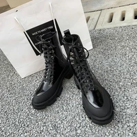 platform martin botas femininas mujer shoes for women thick sole round toe womens boots zapato de tac%c3%b3n chaussure femme botines