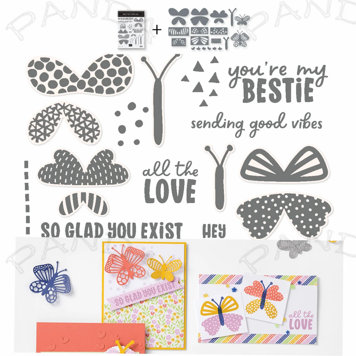 

2022 New BUTTERFLIES Clear Stamps Metal Craft Cutting Dies Mold Scrapbook Paper Diary Decoration Knife Mould Blade Punch