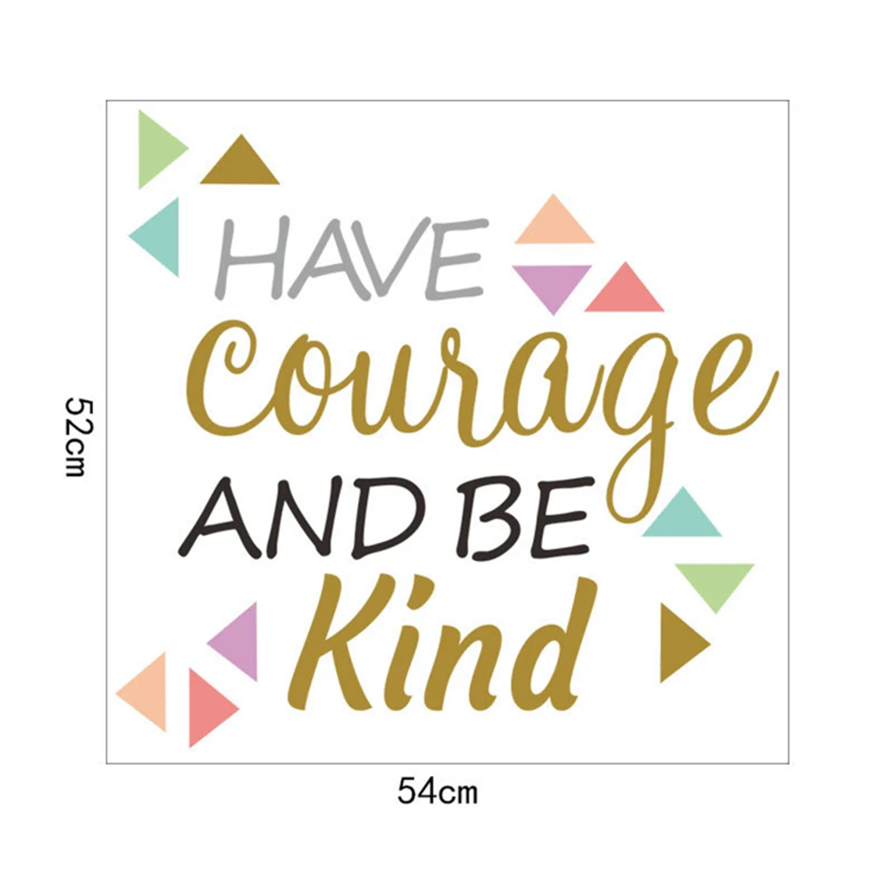 Смелость и доброжелательность вдохновляющая надпись Зеркальная Наклейка на