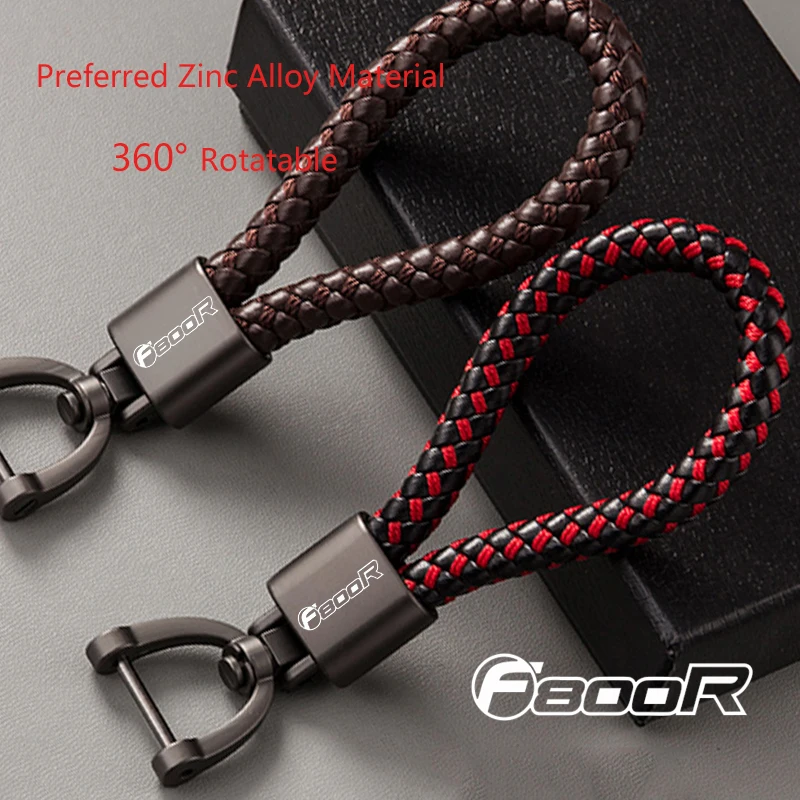 

For BMW F800R F 800 R 2013-2021 2018 2019 Accessories Custom LOGO Motorcycle Braided Rope Keyring Metal Keychain