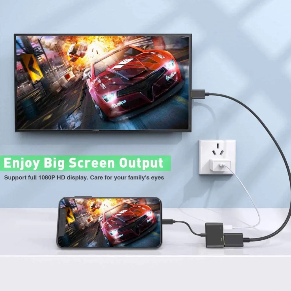 Адаптер Lightning/HDMI 1080P Lightning/Цифровой AV адаптер синхронизации экрана HDMI Разъем для