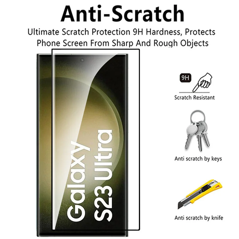 3 шт. S23ultra 9D защитный стеклянный чехол с полным покрытием для Samsung Galaxy S23 S 23 Ultra