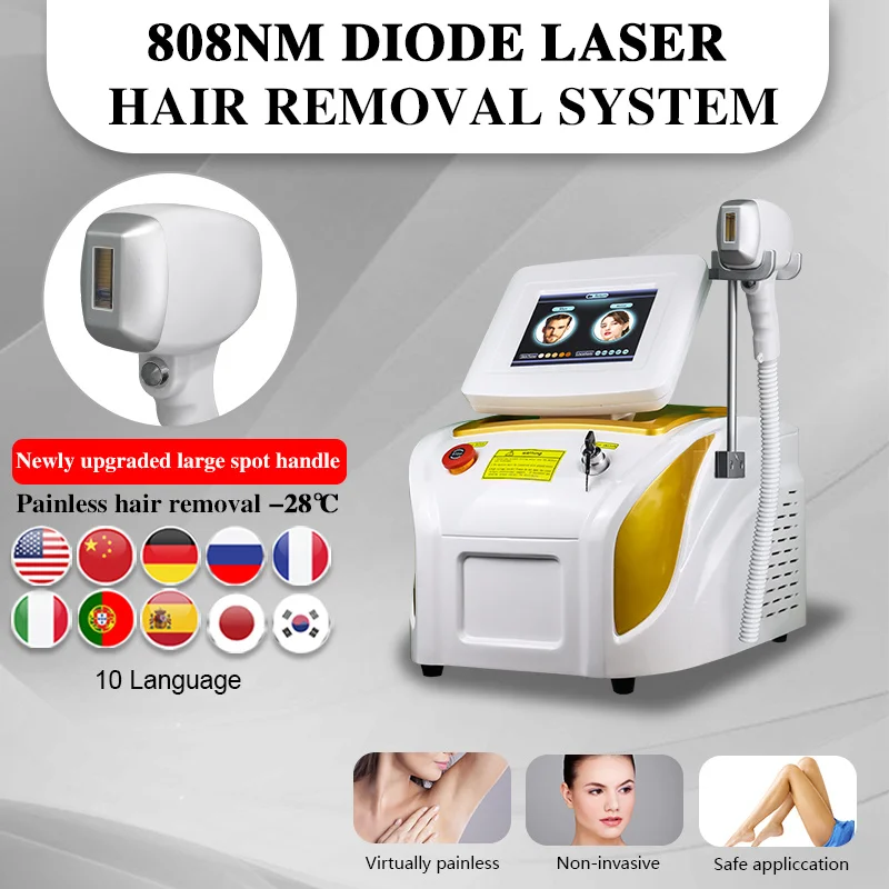 

ADG 808nm Diode Laser Machine 900W 1200W/Painless Permanent Hair Removal Skin Rejuvenation Device For Salon Clinic