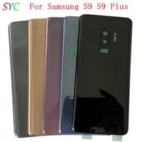 original rear door battery cover housing case for samsung s9 g960 s9 plus g965 back cover with camera lens logo repair parts