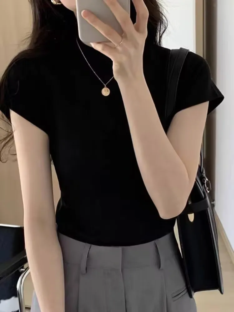 Новое поступление 2025 года корейская версия элегантная трендовая футболка