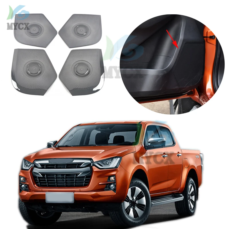 

For ISUZU DMAX D-MAX D MAX 2021 2022 Speaker Conversion Net Cover Car Audio Decorative Circle Metal Mesh Grille Protection