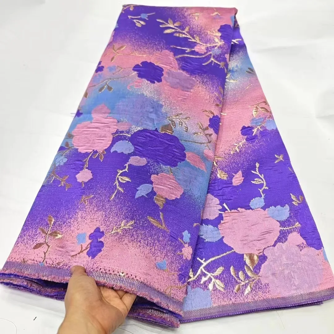 Женская жаккардовая кружевная ткань новинка 2024 5 ярдов французская Тюлевая для