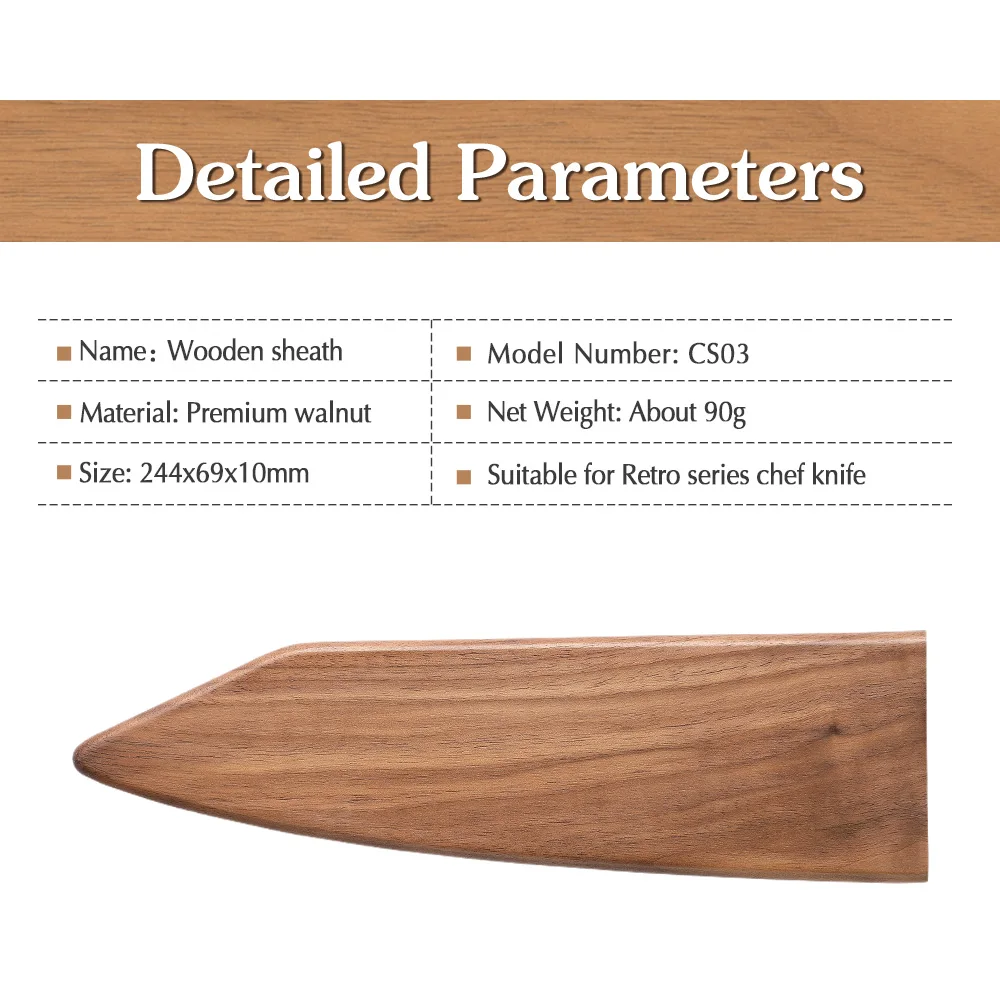 

Чехол для ножа HEZHEN из орехового дерева