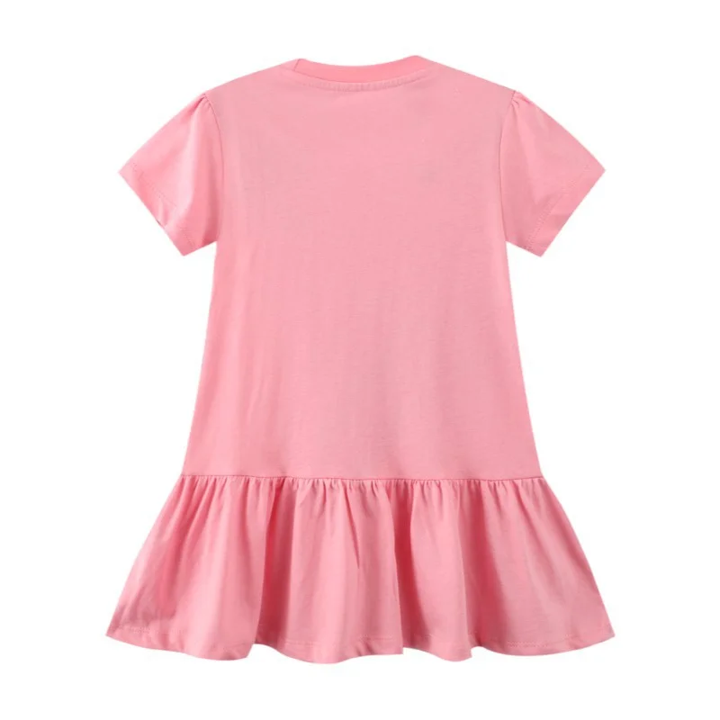 Baby Girls Dress Rainbow Short Sleeves Childrens Clothing New Selling Princess Dress Cotton Round-Neck Casual Summer Girls enlarge