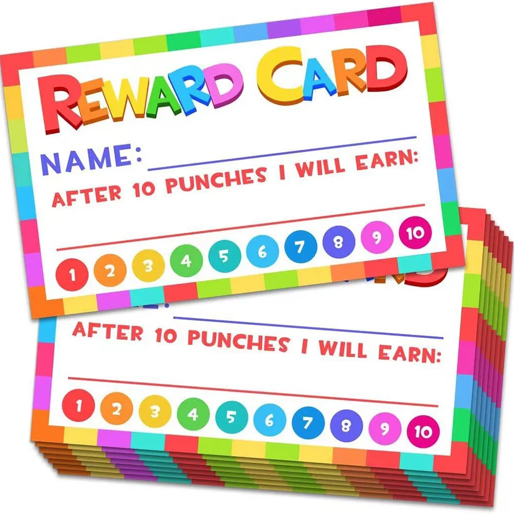

50pcs Colorful Reword Cards Postcards Motivate Happy Learning Planning Dedicated Teaching Gift for Teacher Children Students