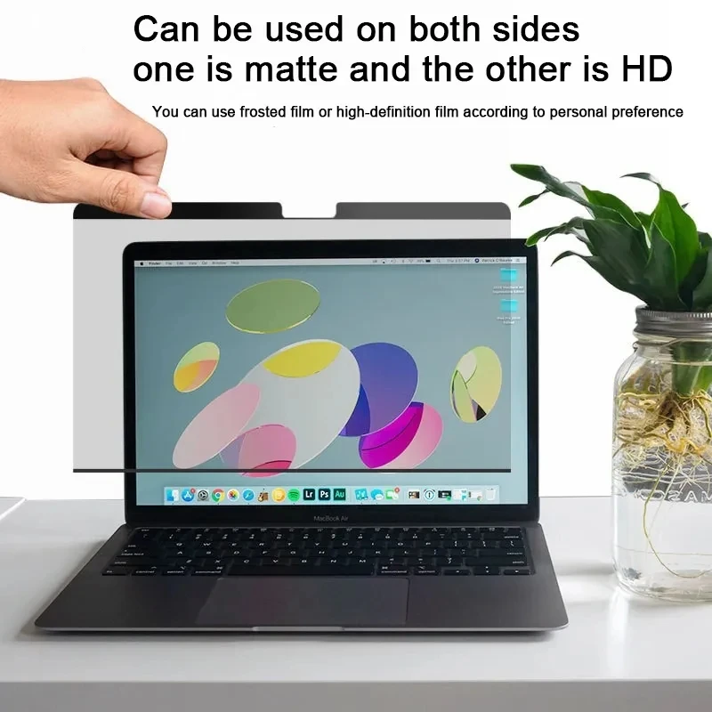 Фото Магнитная защитная пленка для экрана Macbook M4 M3 M2 Pro 14 16 Air 15 13 13.6, антишпионская, антиподглядная, для планшетов и ПК №5