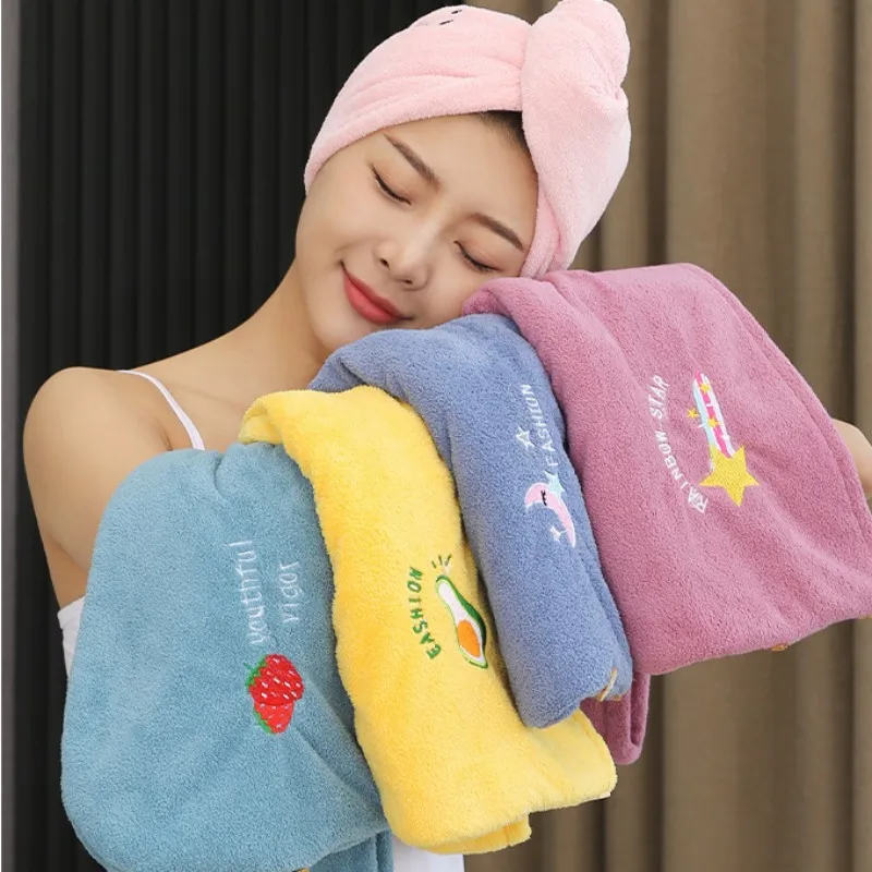 

Волшебное искусственное полотенце с вышивкой, головные уборы, быстросохнущая мягкая шапочка для волос