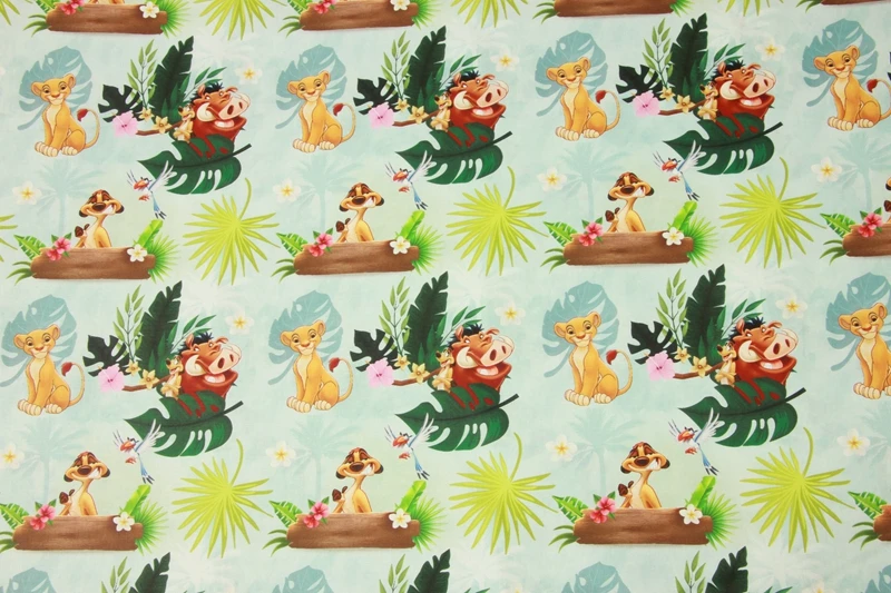 Ткань с рисунком в виде короля льва wide110 см |