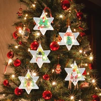 pretty christmas tree decor decorative delicate christmas tree pendant fairy lights christmas pendant xmas pendant 5pcsbox
