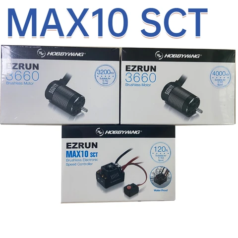 Hobbywing EZRUN MAX10 SCT 120A бесщеточный ESC + 3660 G2 мотор 1/10