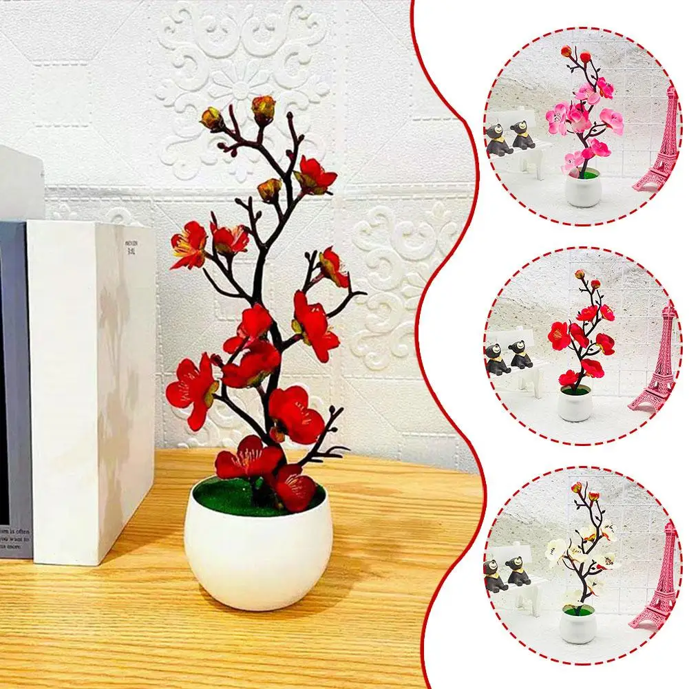 Искусственный цветок сливы бонсай искусственные цветы декор для матери Новое