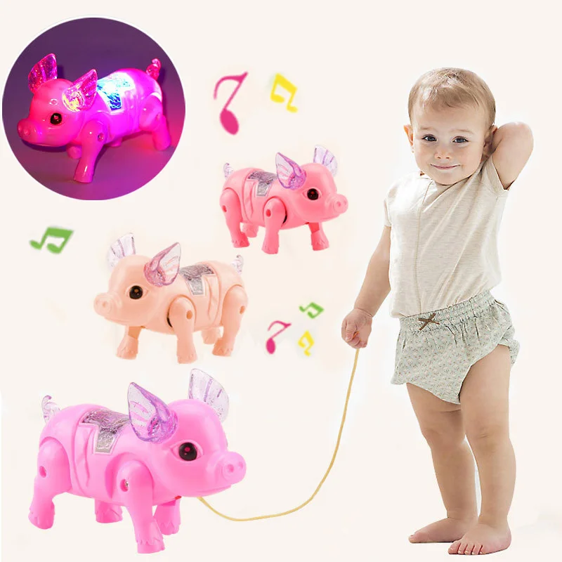 Cute Electric Walking Pig Toy With Light Musical Kids Children Birthday Gift Toys Robot Dog Top
