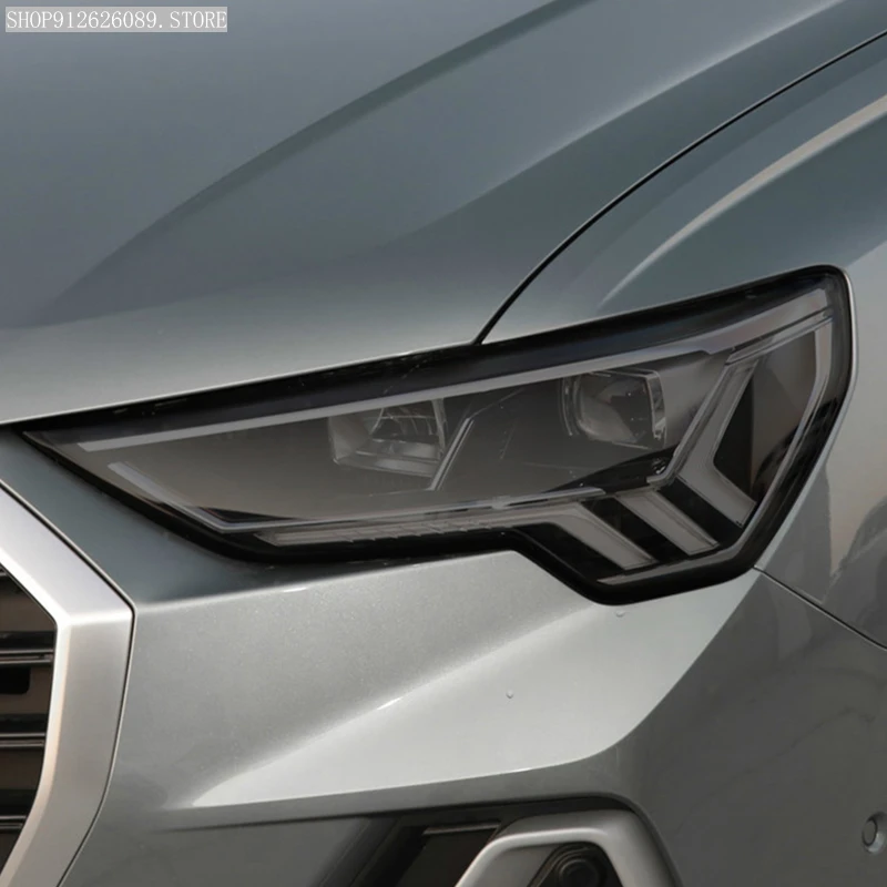 

Защитная пленка для автомобильной фары, дымчатый черный оттенок, виниловая прозрачная наклейка из ТПУ для Audi Q3 F3 RSQ3 2019 2020 2021 Sportback