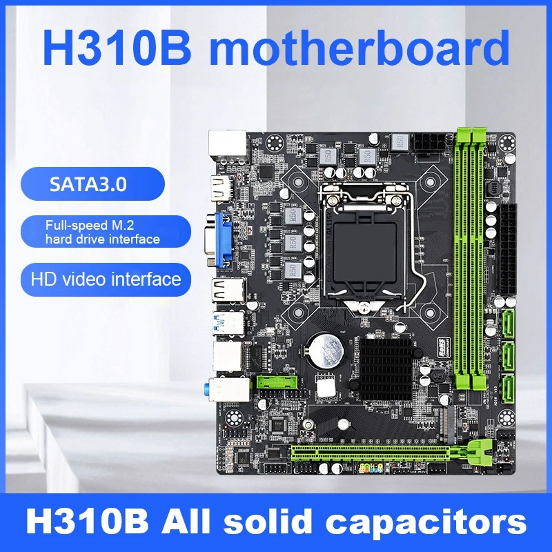 H310B Computer Motherboard Matx Server Desktop Mini Board LGA1151 Supports DDR4 RAM Memory Maximum Support 32G