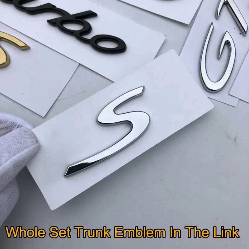 Наклейка на багажник автомобиля Porsche, значок с надписью, эмблема Boxster, Macan Cayenne Carrera Panamera Cayman 718 911 4 S GTS Turbo