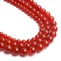 fashion red agate beads spacer stone beads for jewelry making pick size 4 6 8 10mm