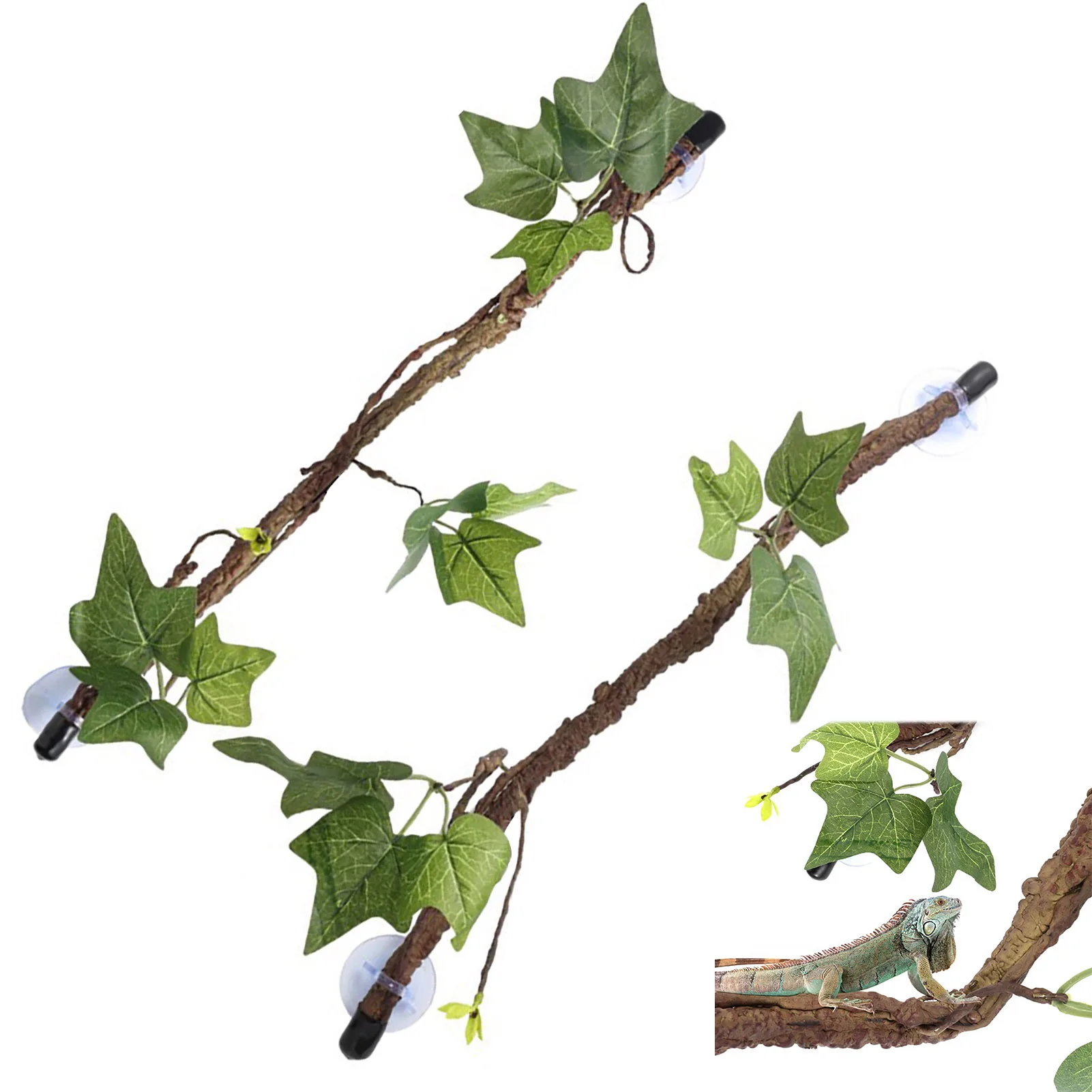 

Reptile Vines Plants With Suction Cup Flexible Bendable Jungle Fake Vine With Suction Cup Flexible Terrarium Pet Habitat Decor