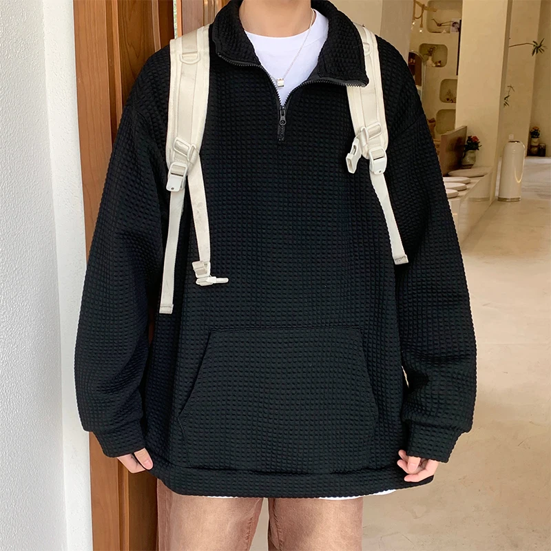 Мужские толстовки повседневная Осенняя универсальная одежда в японском стиле с