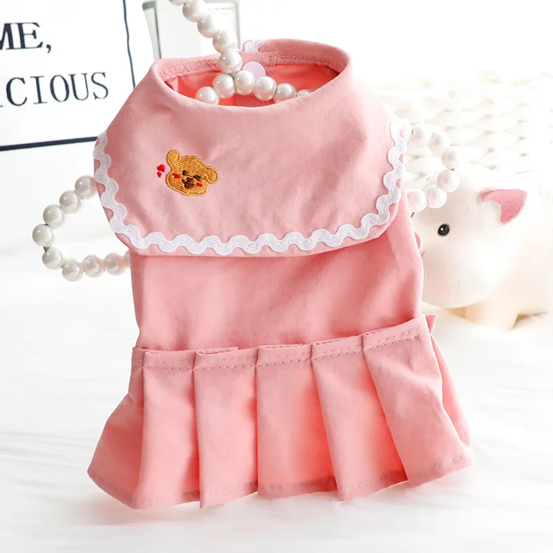 

Мультяшное платье принцессы собаки тянущаяся одежда для собаки кошки кавайная Мягкая юбка хлопковая Тедди осень зима модная желтая оптова...