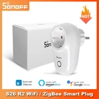 Умная розетка 16A EUUKBR Sonoff S26 с Wi-FiZigbee, умная розетка с таймером для умного дома, работает с приложением Alexa Google Home Ewelink