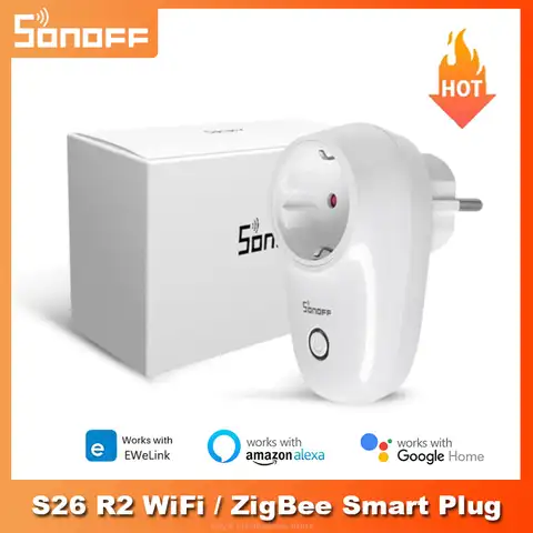 Смарт-розетка SONOFF S26, 16 А, Wi-Fi/Zigbee