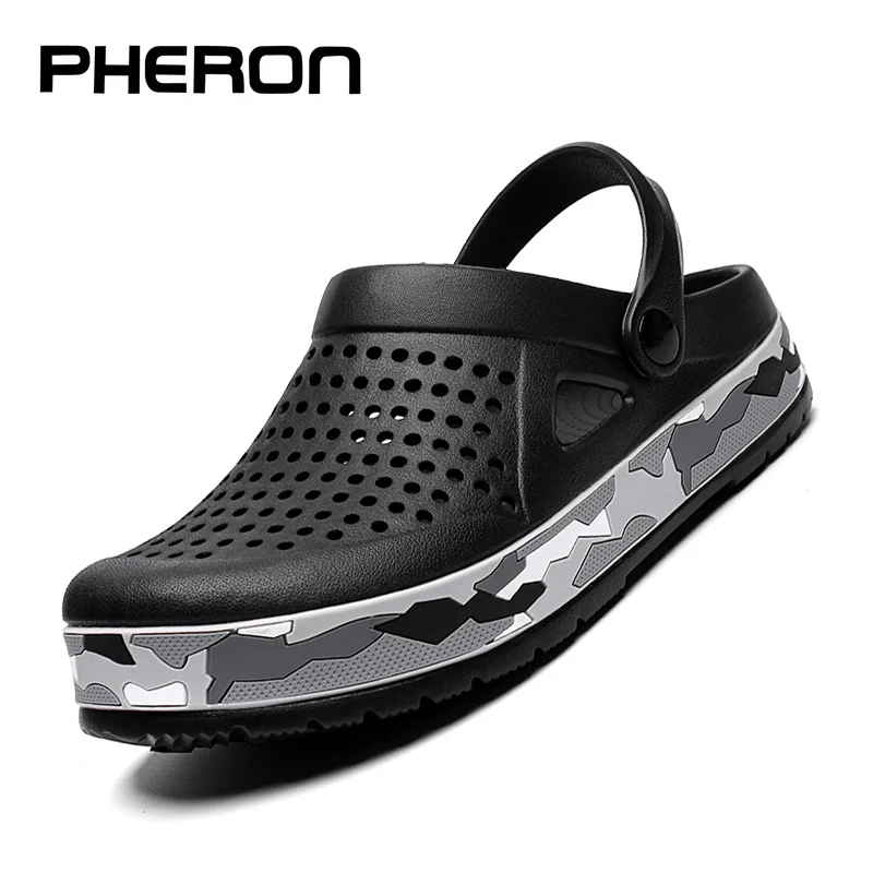 

Clogs Sandals Men Large Size Slip On Outdoor Beach Summer Shoes Medical Clogs Causal Breathable Male Sandals With Hole
