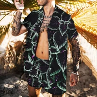 2022 new summer top short sleeve floral shirt 3d prinhawaiian beach vacation fashion trend loose print retro leisure